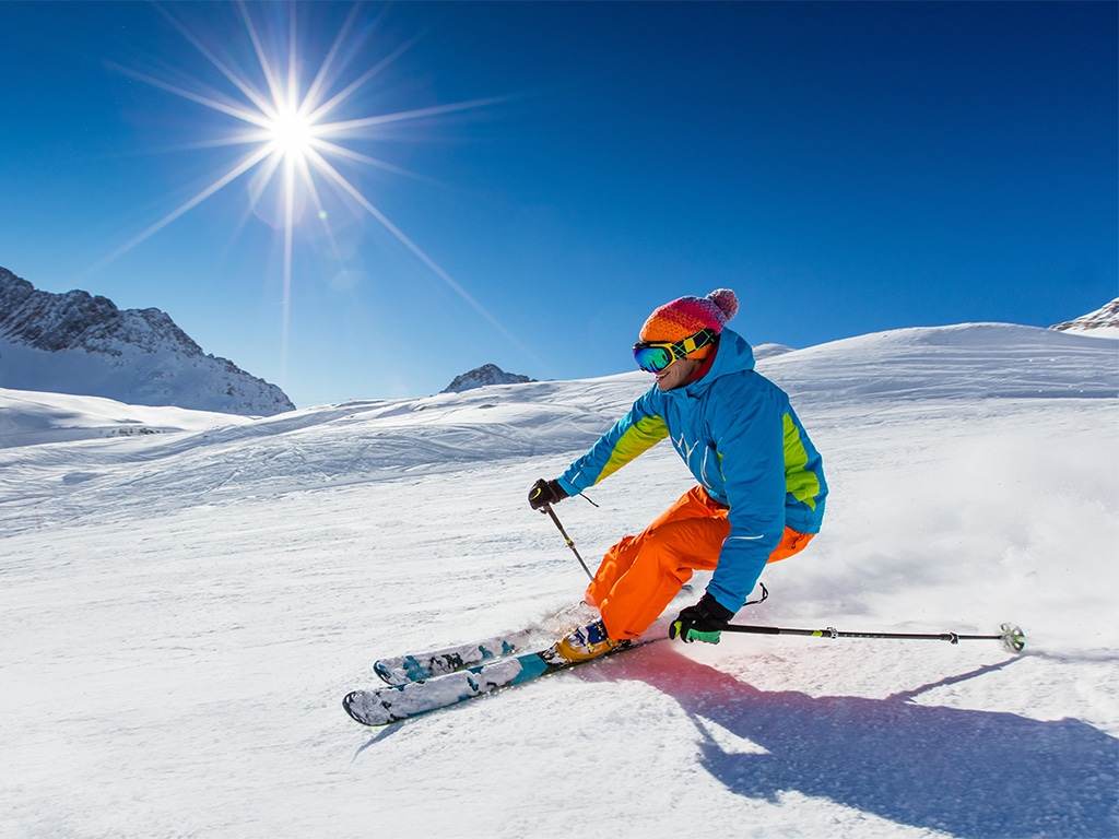 Skifahren im Winter